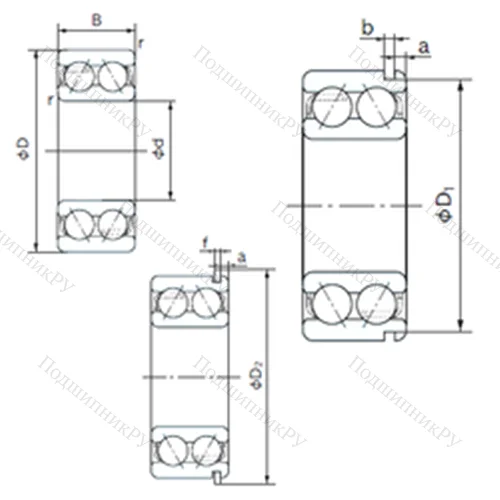 Подшипник шариковый радиально-упорный 5218NR