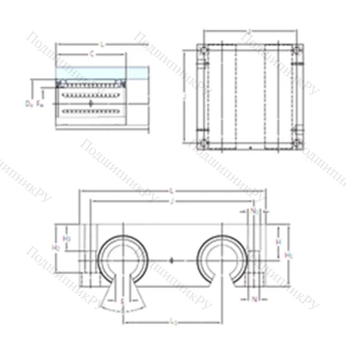 Подшипник шариковый линейный LQCF 20-2LS от производителя  SKF