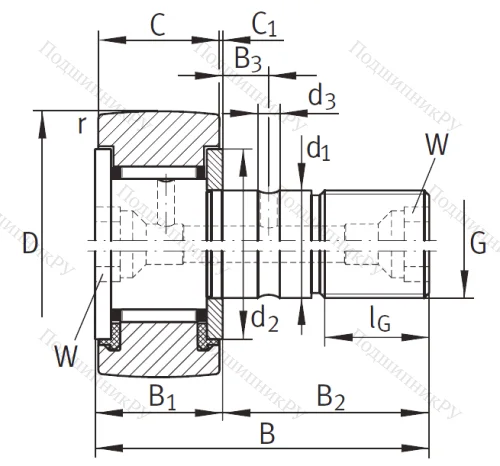 Подшипник KR 30 X PP A от производителя  INA Подшипник KR 30 X PP A от производителя  INA