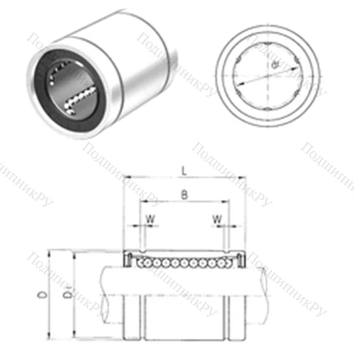Подшипник шариковый линейный LM 50UU от производителя  Samick