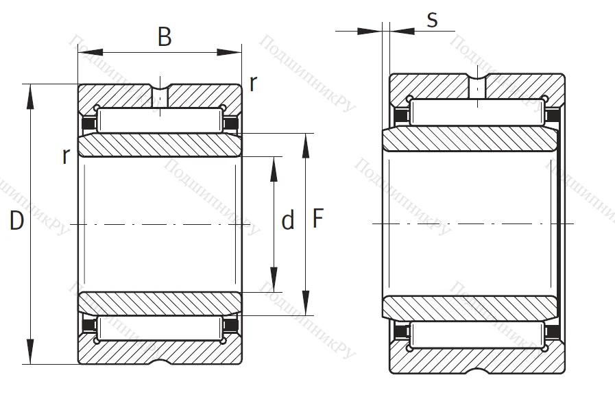 Игольчатый подшипник NA 6905 XL