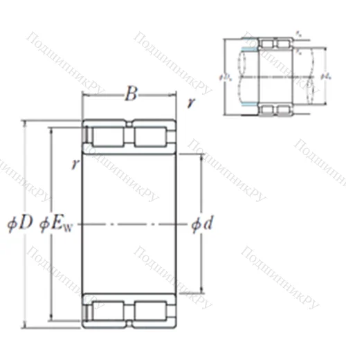 Подшипник роликовый радиальный NNCF 5026V