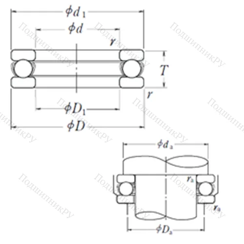 Подшипник шариковый упорный 51130X от производителя  NSK