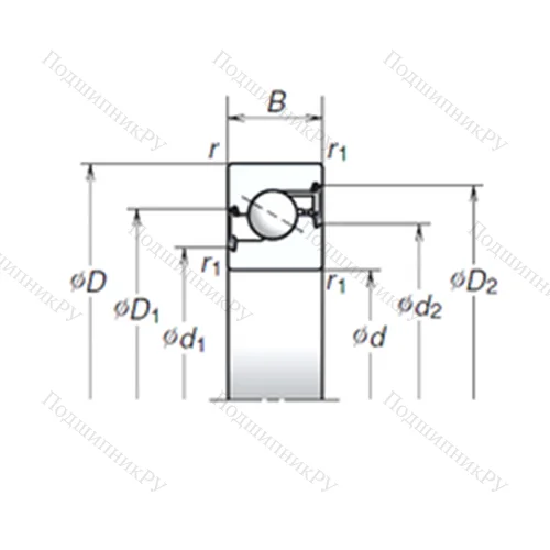 Подшипник шариковый упорно-радиальный 20TAC 47BDDG от производителя  NSK