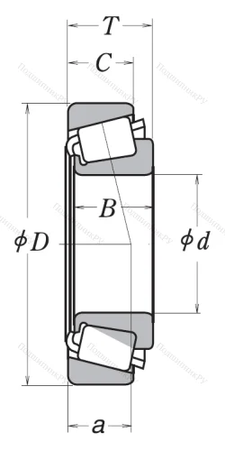 Конический роликовый подшипник HR 32212 J от производителя  NSK