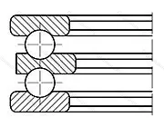 Подшипник  52310 (38310) размер 40x95x58 от производителя  SKF