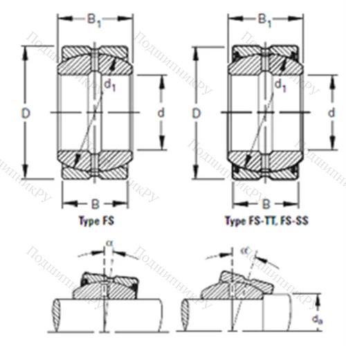 Подшипник скольжения сферический 14FS 26 от производителя  TIMKEN