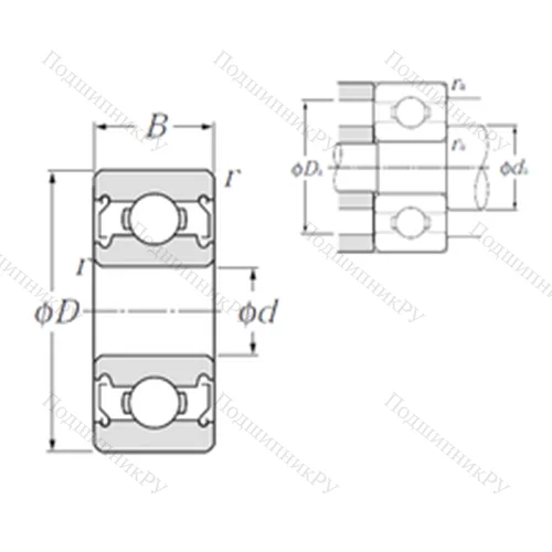 Подшипник шариковый радиальный R 144ZZA