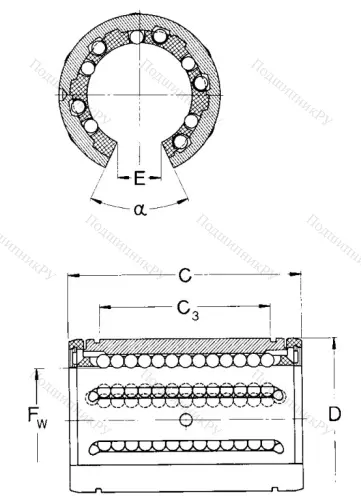 Подшипник линейный LBCT 30 A-2LS в Новосибирске