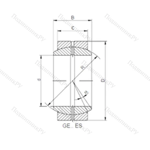 Подшипник скольжения сферический GE 280 ES от производителя  CX Подшипник скольжения сферический GE 280 ES от производителя  CX