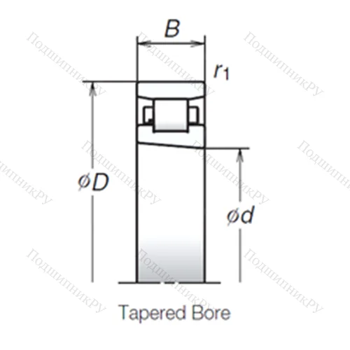 Подшипник роликовый радиальный N 1019BMR 1KR