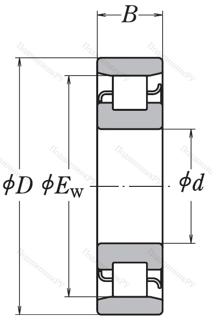Роликовый цилиндрический подшипник N 207 ET