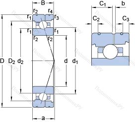 Подшипник 7014 CB/HCP 4AL в Новосибирске