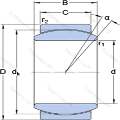 Радиальные сферические подшипники скольжения с контактными поверхностями сталь/сталь, требующие техобслуживания GE 35 CJ 2 от производителя  SKF