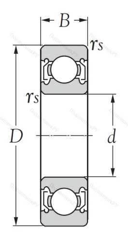 Однорядный шариковый подшипник 6812 ZZ от производителя  KSM