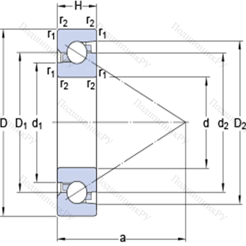 Прецизионные одинарные упорно-радиальные шарикоподшипники для винтовых передач BSD 2562 C от производителя  SKF