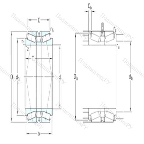 Подшипник роликовый радиально-упорный спаренный 32220T 140J 2/DB 11 от производителя  SKF