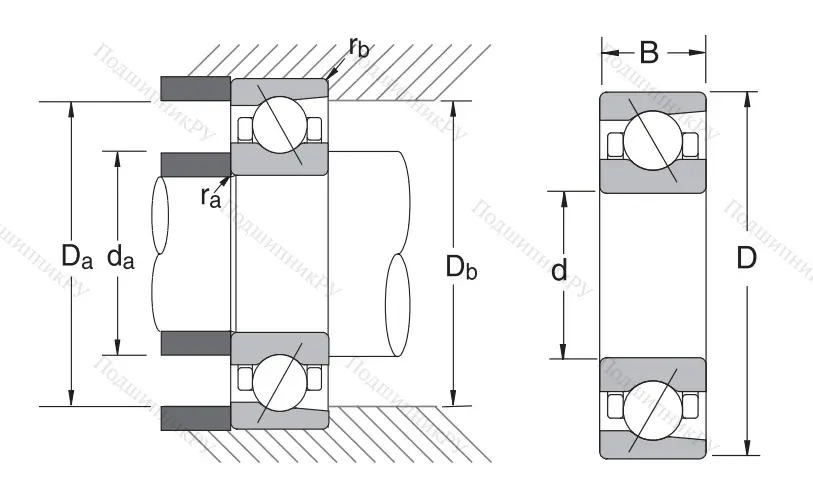 Сверхточный подшипник 7008 CTRSULP 3