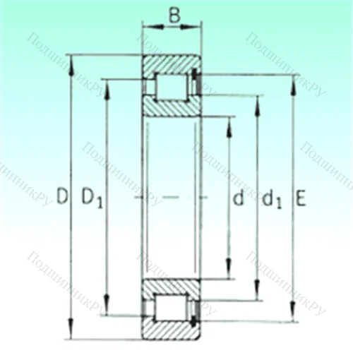 Подшипник роликовый радиальный SL 182206 от производителя  NBS