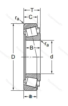 Конический роликовый подшипник 7518 (32218) в Новосибирске