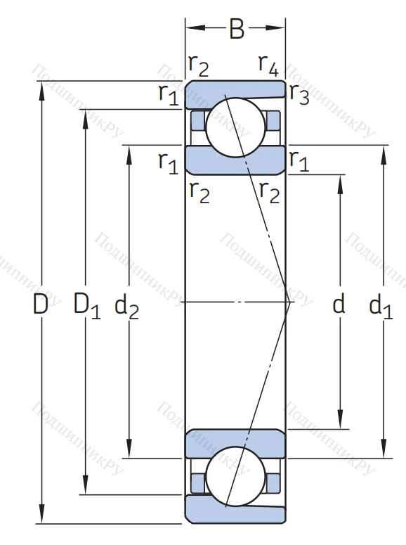 Сверхточный подшипник  71902 ACD/P 4A
