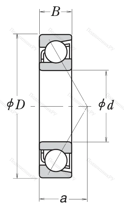 Однорядный шариковый подшипник 7302 BW от производителя  NSK