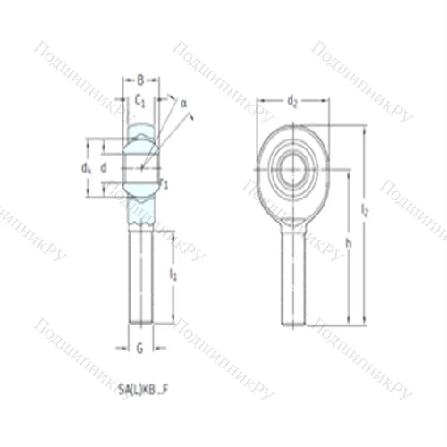 Подшипник скольжения сферический SALKB 18F от производителя  SKF