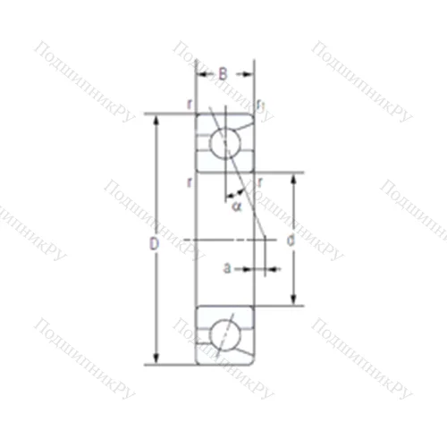 Подшипник шариковый радиально-упорный 7903AC