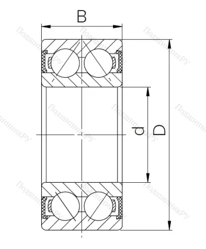 Радиально-упорный шариковый подшипник 3056204 A 2RS (3204 2RS ) в Новосибирске
