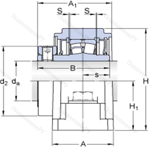 Стационарные роликоподшипниковые узлы (SKF ConCentra, для дюймовых валов) SYE 2 3/4 от производителя  SKF