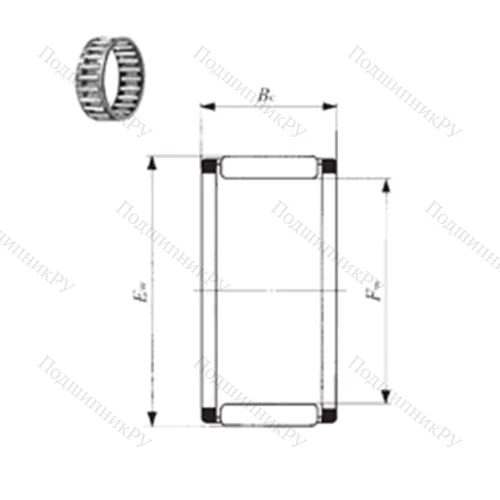 Подшипник игольчатый радиальный KT 253530 от производителя  IKO