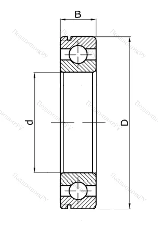 Шариковый однорядный подшипник 50309 (6309 N) в Новосибирске