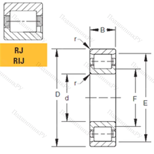 Подшипник роликовый радиальный 460RJ 30