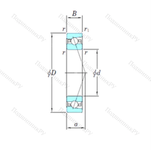 Подшипник шариковый радиально-упорный 3NCHAR 032CA