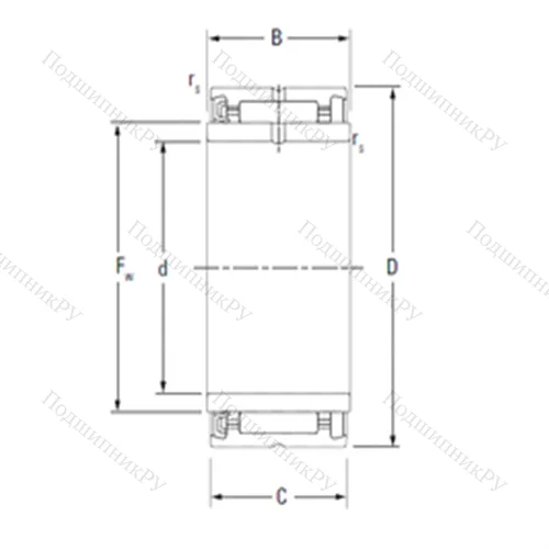 Подшипник игольчатый радиальный NA 4908RS от производителя  KOYO Подшипник игольчатый радиальный NA 4908RS от производителя  KOYO