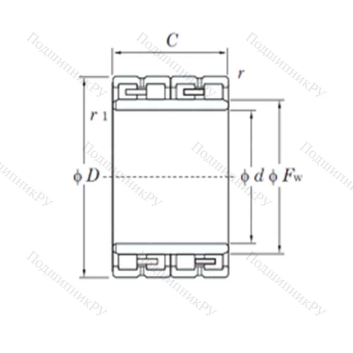 Подшипник роликовый радиальный 44FC 30150W