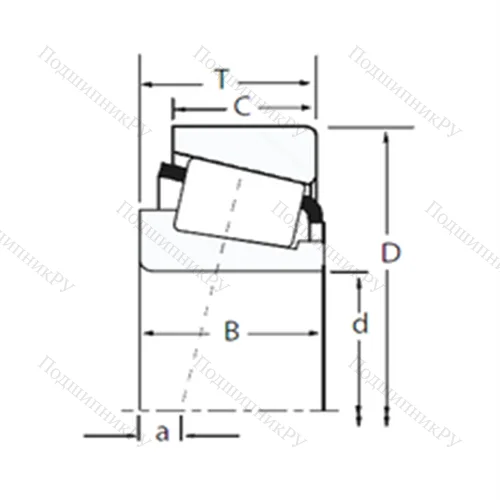 Подшипник роликовый радиально-упорный LM 742749AA/LM 742710 от производителя  TIMKEN