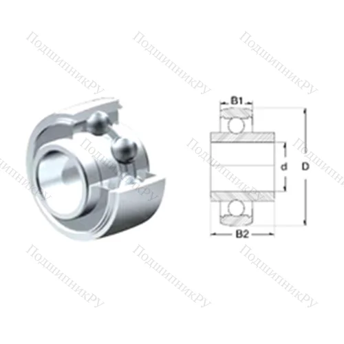 Подшипник шариковый радиальный SUC 202 от производителя  ZEN Подшипник шариковый радиальный SUC 202 от производителя  ZEN