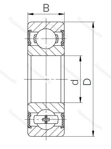 Шариковый однорядный подшипник 180104 T (6004-2RST.CRF) в Новосибирске