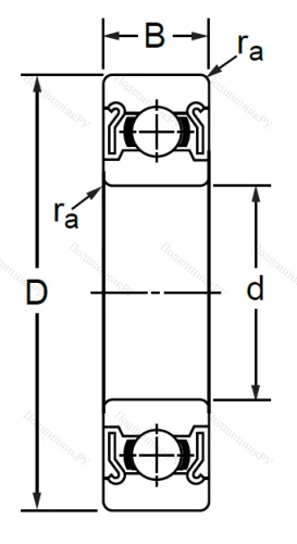 Однорядный шариковый подшипник SS 6206 ZZ (80206 Ю ГОСТ) в Новосибирске