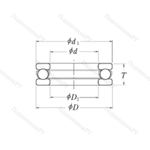 Подшипник шариковый упорный LT 1.7/8B от производителя  RHP