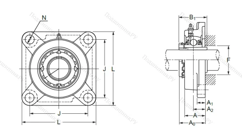 Подшипниковый узел UCF 305 в Новосибирске Подшипниковый узел UCF 305 в Новосибирске