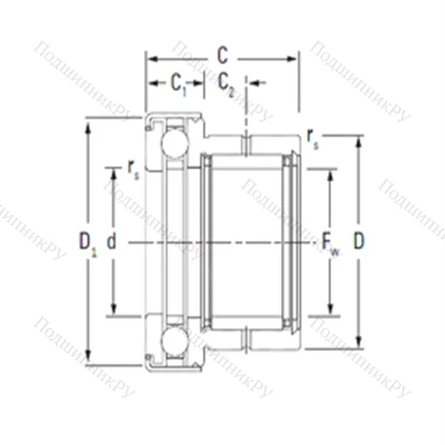 Подшипник комбинированный NAXK 15Z от производителя  KOYO