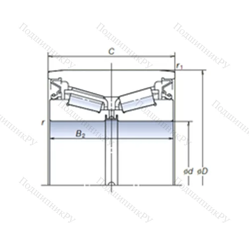 Подшипник роликовый радиально-упорный AR 100-40