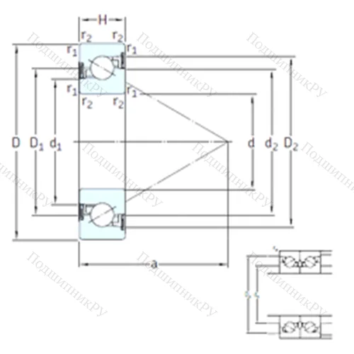 Подшипник шариковый упорно-радиальный BSD 4575 CG-2RZ от производителя  SKF