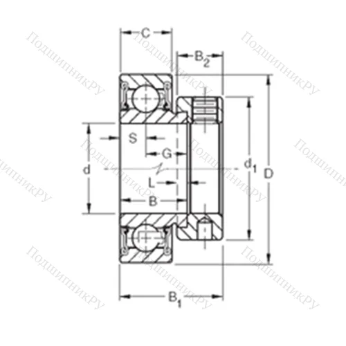 Подшипник шариковый радиальный RA 112RR