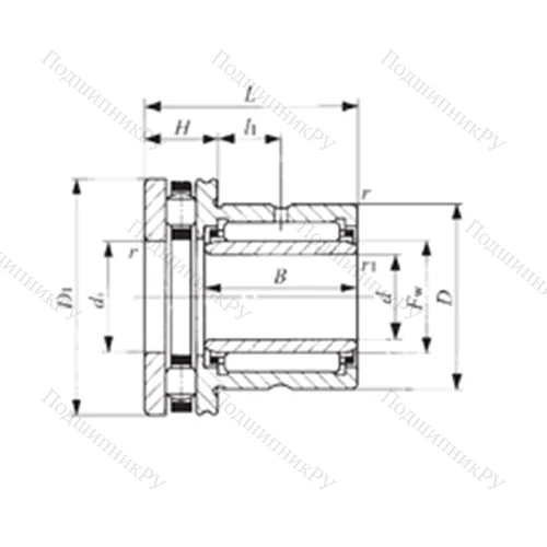 Подшипник комбинированный NBXI 4032 от производителя  IKO