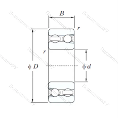 Подшипник шариковый радиальный LDJ 45=8/6