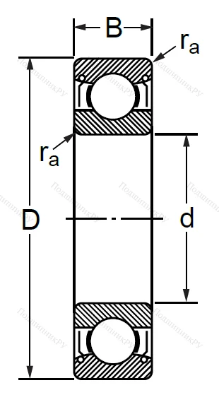 Шариковый однорядный подшипник 76-80212 (6212 ZZ C 3) в Новосибирске