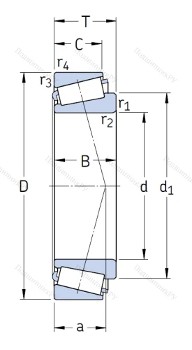 Конический роликовый подшипник 32013 X/Q от производителя  SKF